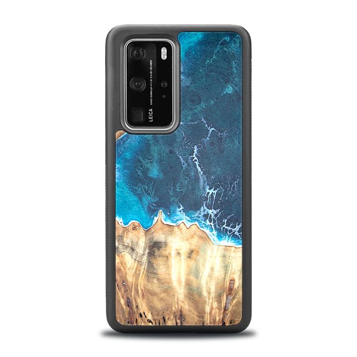 Huawei P40 Pro Handyhülle aus Harz und Holz - Synergy#D116