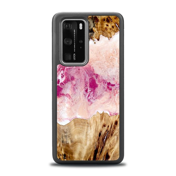 Huawei P40 Pro Handyhülle aus Harz und Holz - Synergy#D119