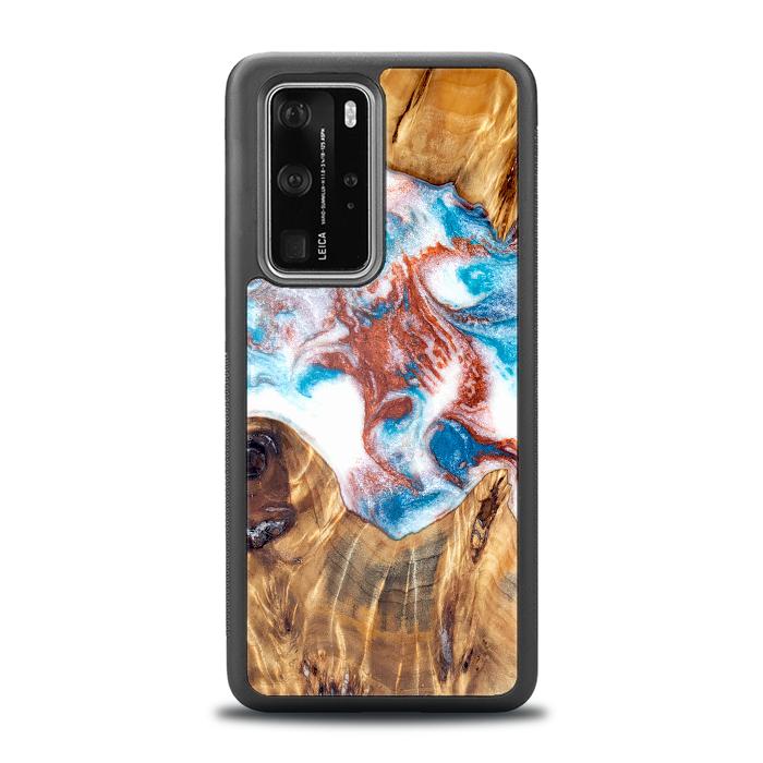 Huawei P40 Pro Handyhülle aus Harz und Holz - Synergy#D125