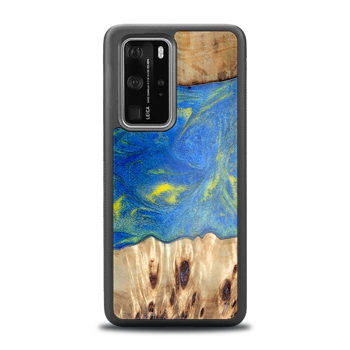 Huawei P40 Pro Handyhülle aus Harz und Holz - Synergy#D128