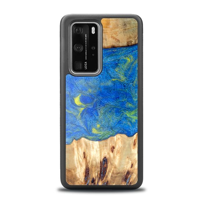 Huawei P40 Pro Handyhülle aus Harz und Holz - Synergy#D131