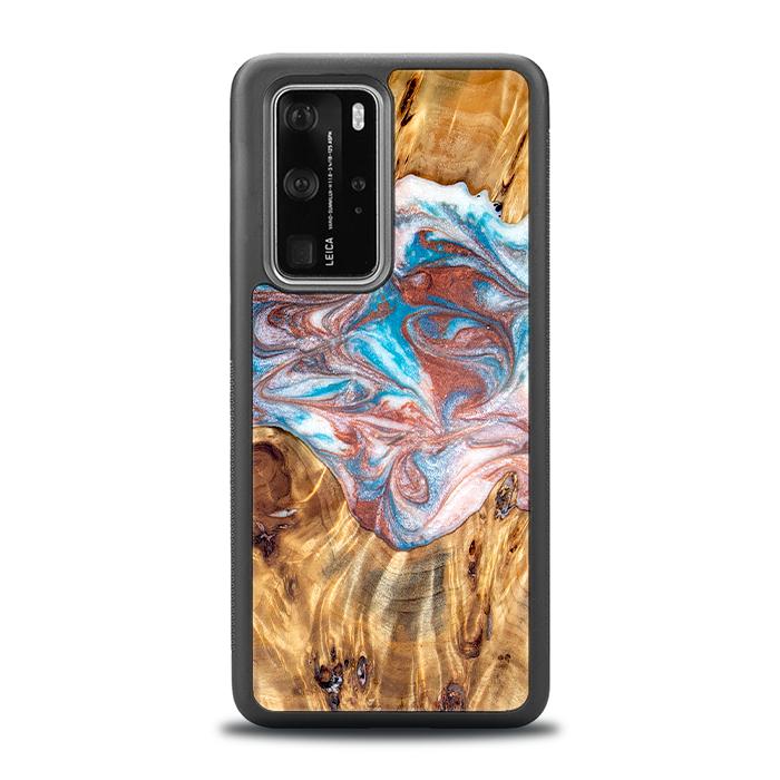 Huawei P40 Pro Handyhülle aus Harz und Holz - Synergy#D138