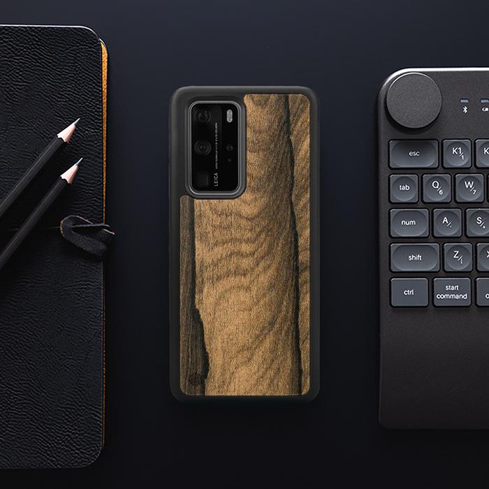 Huawei P40 Pro Handyhülle aus Holz - Ziricote