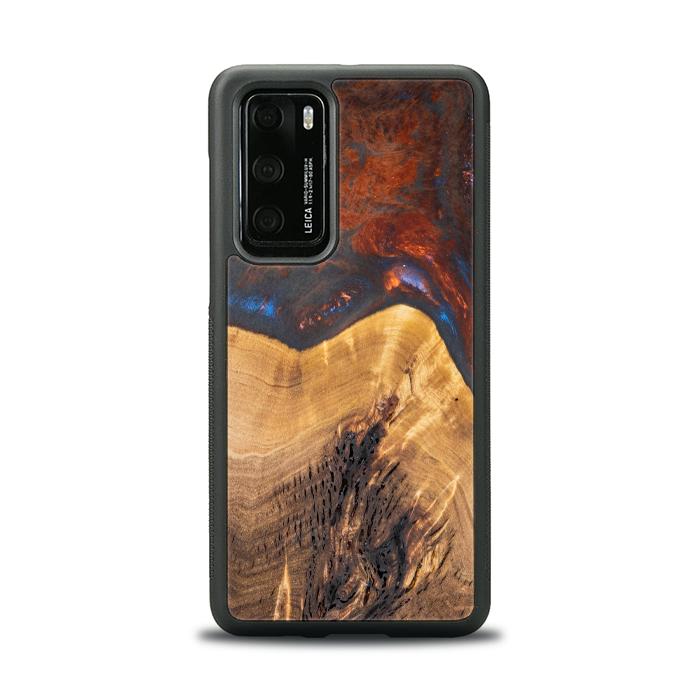 Huawei P40 Handyhülle aus Harz und Holz - SYNERGY#A21