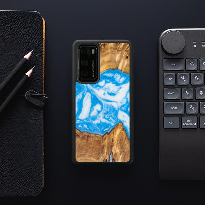 Huawei P40 Handyhülle aus Harz und Holz - SYNERGY#A29