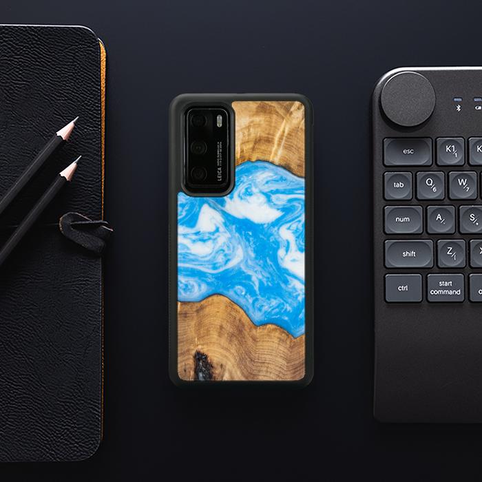 Huawei P40 Handyhülle aus Harz und Holz - SYNERGY#A31