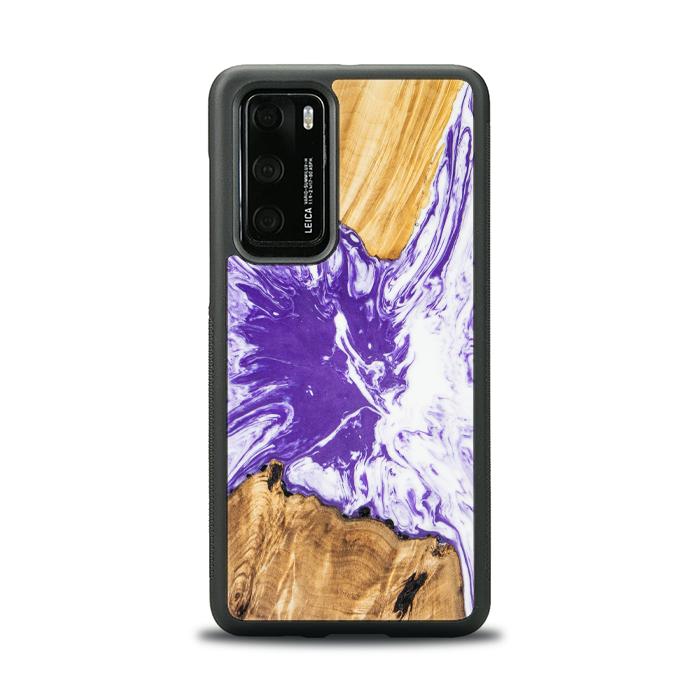 Huawei P40 Handyhülle aus Harz und Holz - SYNERGY#A79