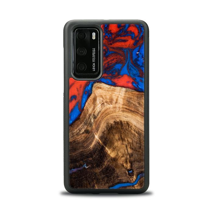 Huawei P40 Handyhülle aus Harz und Holz - SYNERGY#A82