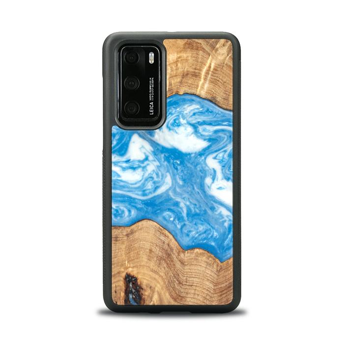 Huawei P40 Handyhülle aus Harz und Holz - SYNERGY#B03