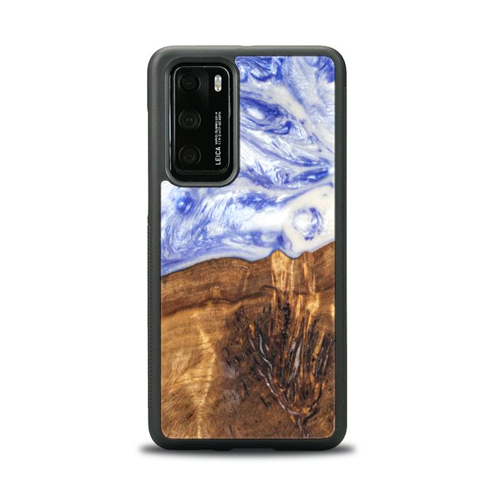 Huawei P40 Handyhülle aus Harz und Holz - SYNERGY#B04