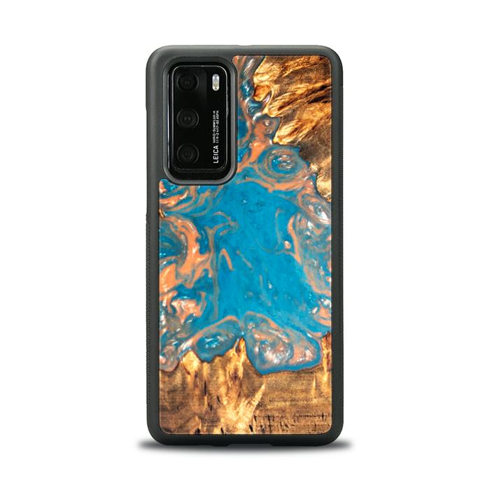 Huawei P40 Handyhülle aus Harz und Holz - SYNERGY#B22