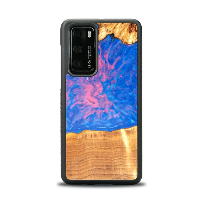 Huawei P40 Handyhülle aus Harz und Holz - SYNERGY#B29
