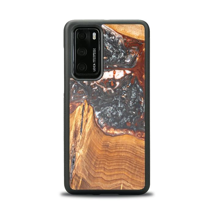 Huawei P40 Handyhülle aus Harz und Holz - SYNERGY#B37