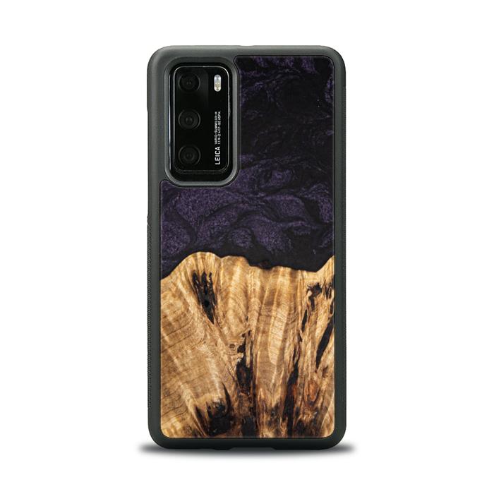 Huawei P40 Handyhülle aus Harz und Holz - SYNERGY#C31