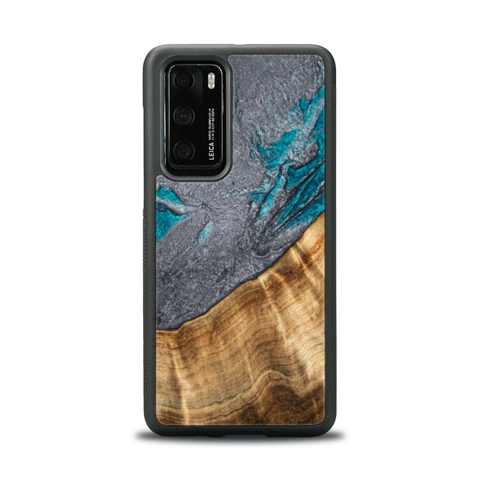 Huawei P40 Handyhülle aus Harz und Holz - Synergy#C45