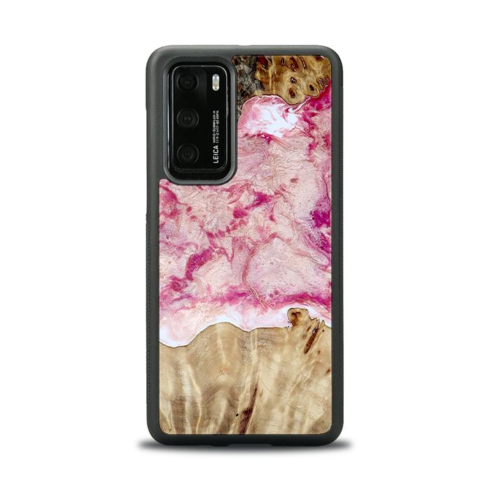 Huawei P40 Handyhülle aus Harz und Holz - Synergy#D101