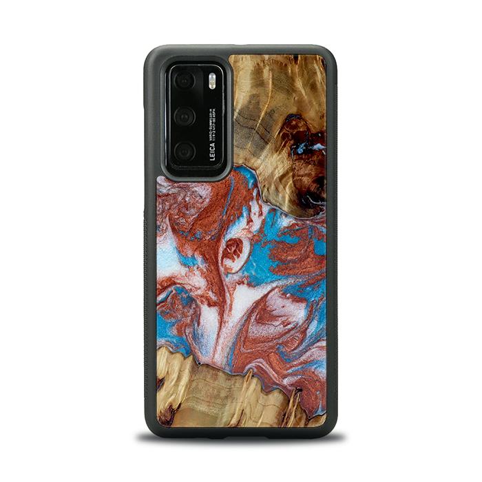 Huawei P40 Handyhülle aus Harz und Holz - Synergy#D103
