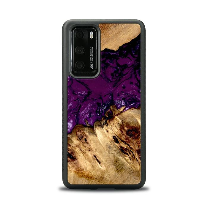 Huawei P40 Handyhülle aus Harz und Holz - Synergy#D113