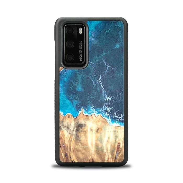 Huawei P40 Handyhülle aus Harz und Holz - Synergy#D116