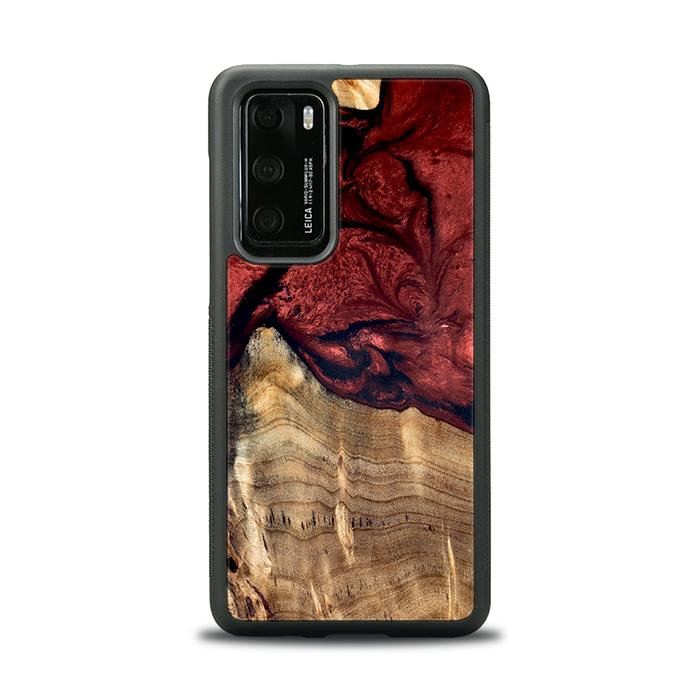Huawei P40 Handyhülle aus Harz und Holz - Synergy#D122
