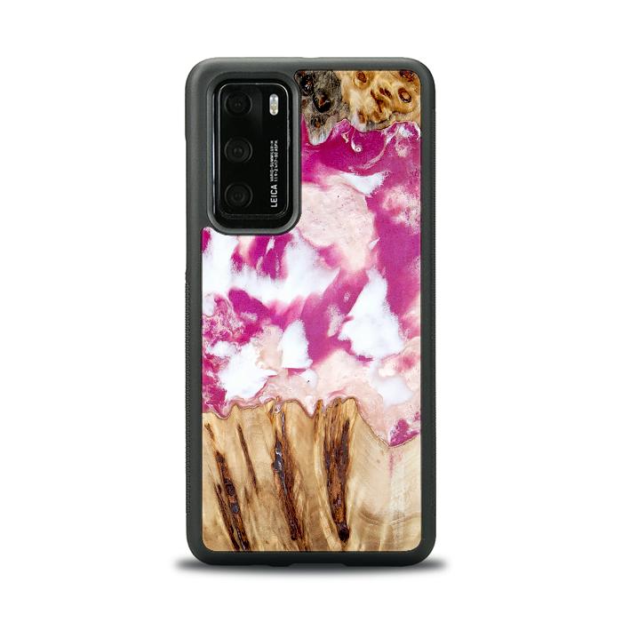 Huawei P40 Handyhülle aus Harz und Holz - Synergy#D124