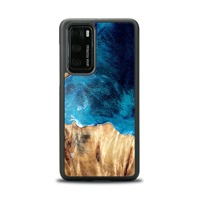 Huawei P40 Handyhülle aus Harz und Holz - Synergy#D127