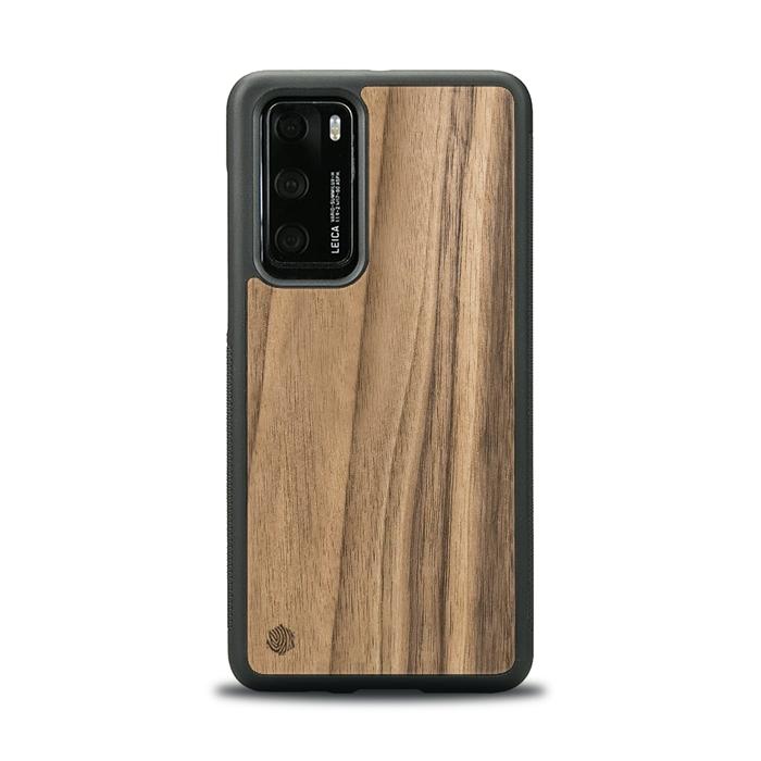 Huawei P40 Handyhülle aus Holz - Nussbaum