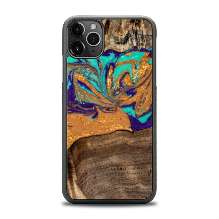 iPhone 11 Pro Max Handyhülle aus Harz und Holz - SYNERGY#A122