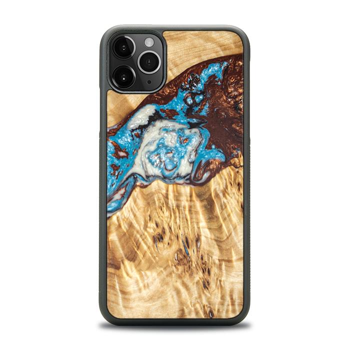 iPhone 11 Pro Max Handyhülle aus Harz und Holz - SYNERGY#B12