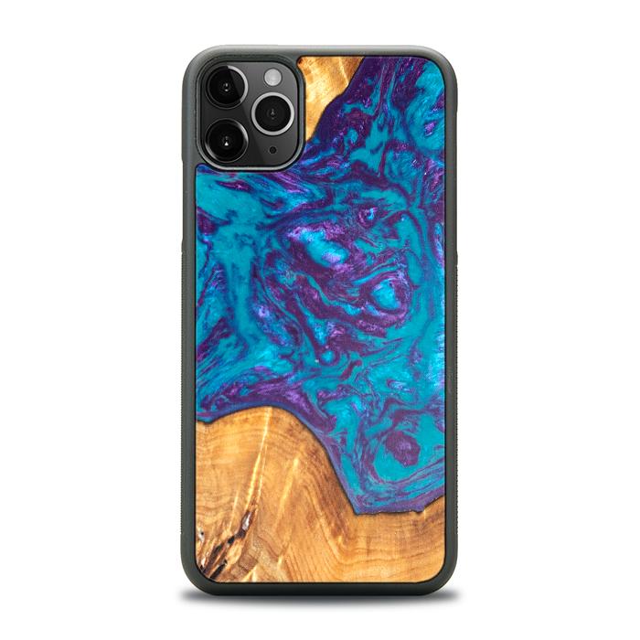 iPhone 11 Pro Max Handyhülle aus Harz und Holz - Synergy#B28