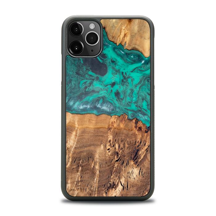 iPhone 11 Pro Max Handyhülle aus Harz und Holz - Synergy#D111