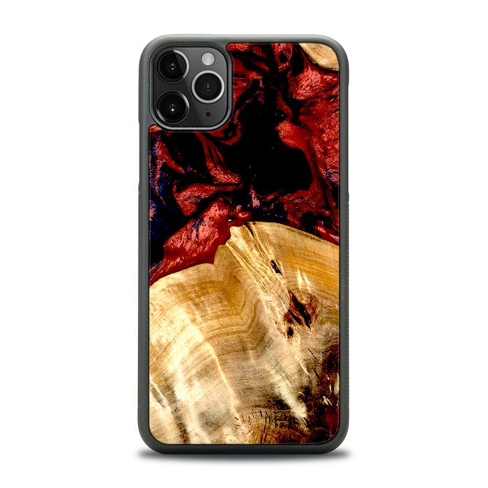 iPhone 11 Pro Max Handyhülle aus Harz und Holz - Synergy#D117