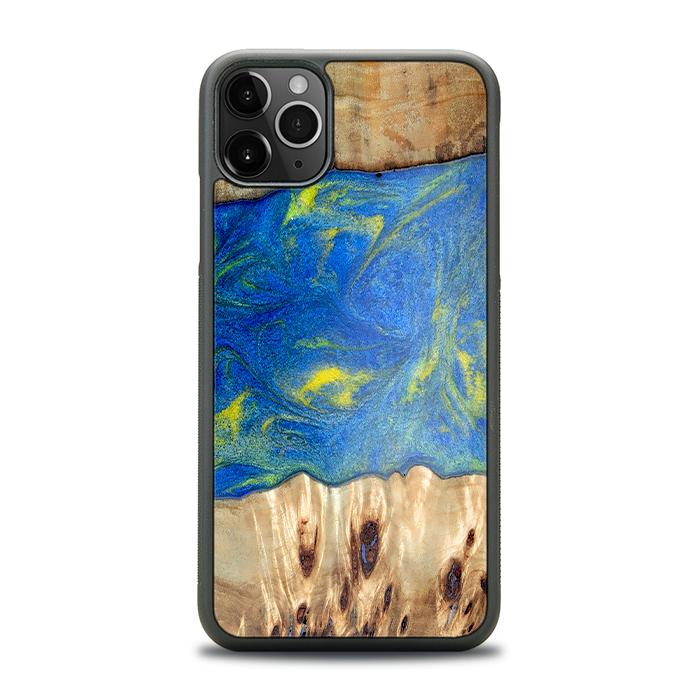 iPhone 11 Pro Max Handyhülle aus Harz und Holz - Synergy#D128