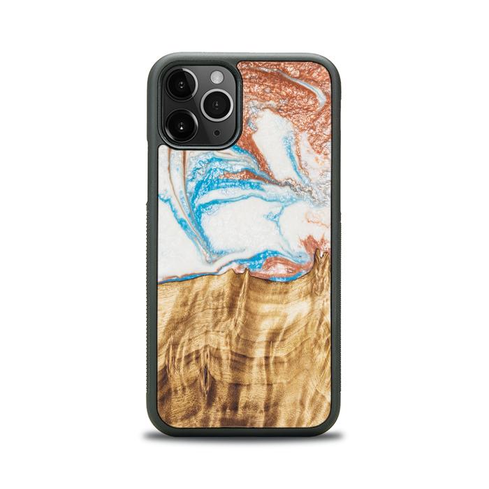 iPhone 11 Pro Handyhülle aus Harz und Holz - SYNERGY#47