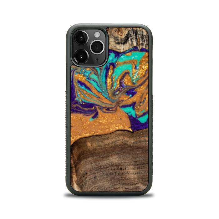 iPhone 11 Pro Handyhülle aus Harz und Holz - SYNERGY#A122