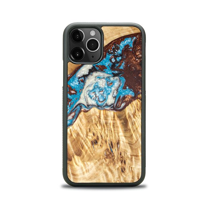iPhone 11 Pro Handyhülle aus Harz und Holz - SYNERGY#B12