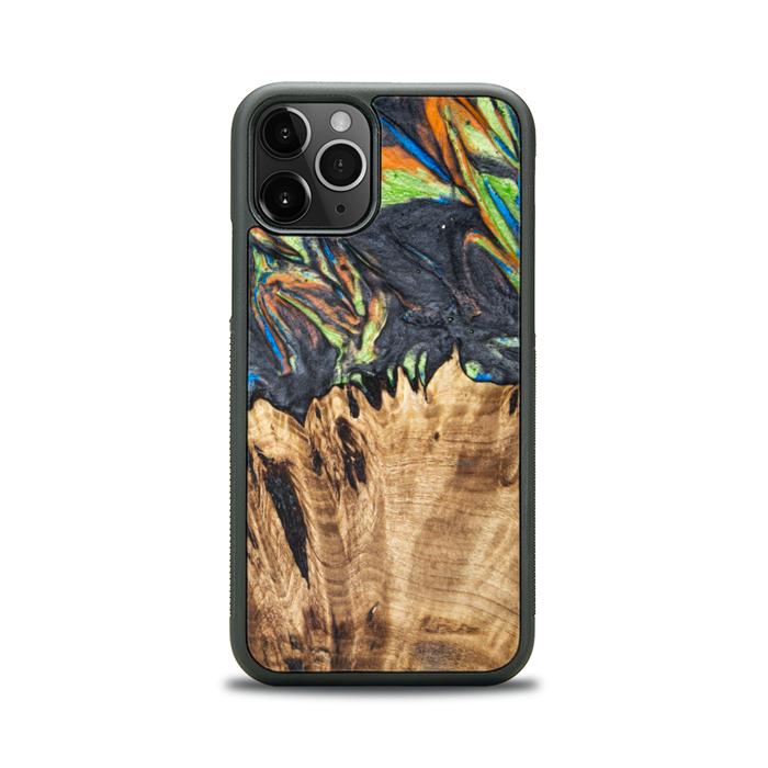 iPhone 11 Pro Handyhülle aus Harz und Holz - SYNERGY#C22