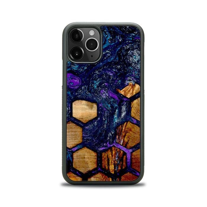 iPhone 11 Pro Handyhülle aus Harz und Holz - Synergy#D105