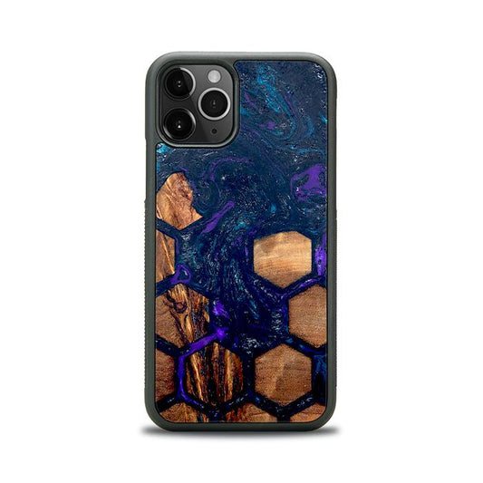 iPhone 11 Pro Handyhülle aus Harz und Holz - Synergy#D106