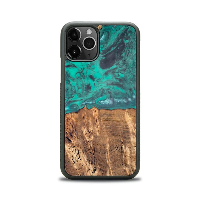 iPhone 11 Pro Handyhülle aus Harz und Holz - Synergy#D108