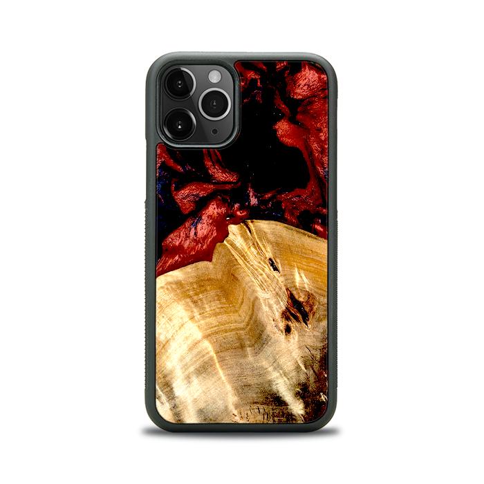 iPhone 11 Pro Handyhülle aus Harz und Holz - Synergy#D117