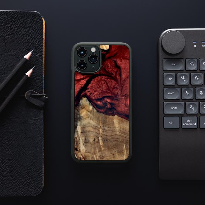 iPhone 11 Pro Handyhülle aus Harz und Holz - Synergy#D122