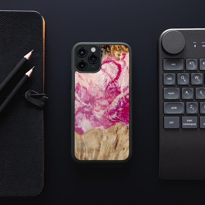 iPhone 11 Pro Handyhülle aus Harz und Holz - Synergy#D123