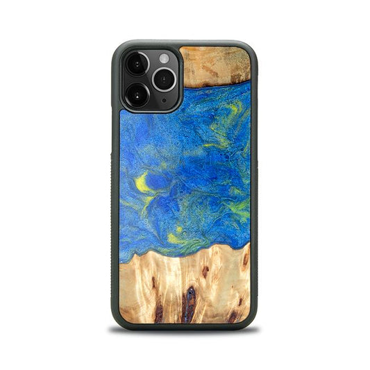 iPhone 11 Pro Handyhülle aus Harz und Holz - Synergy#D131