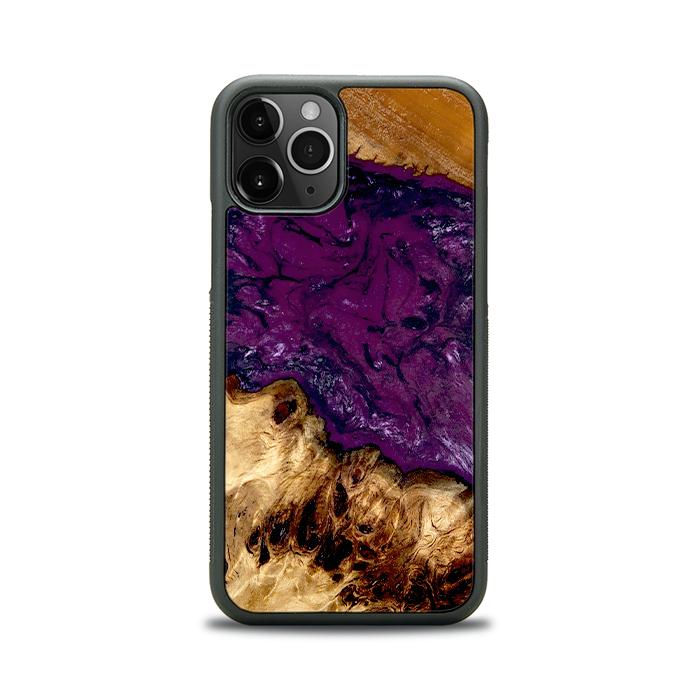 iPhone 11 Pro Handyhülle aus Harz und Holz - Synergy#D134