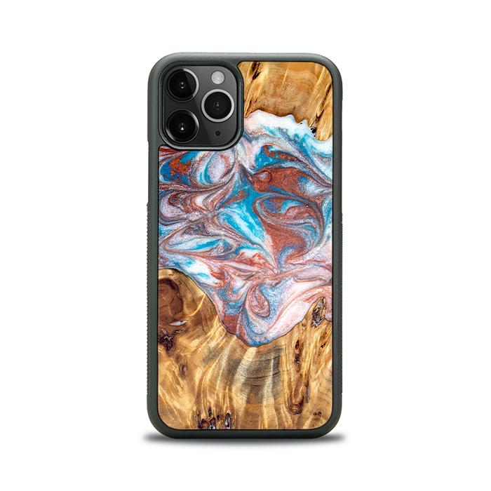 iPhone 11 Pro Handyhülle aus Harz und Holz - Synergy#D138