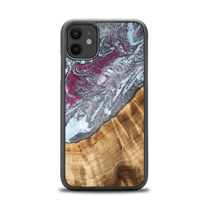 iPhone 11 Handyhülle aus Harz und Holz - Synergy#C12