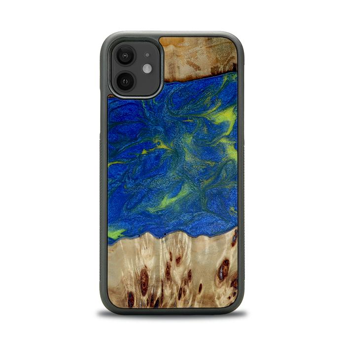 iPhone 11 Handyhülle aus Harz und Holz - Synergy#D102