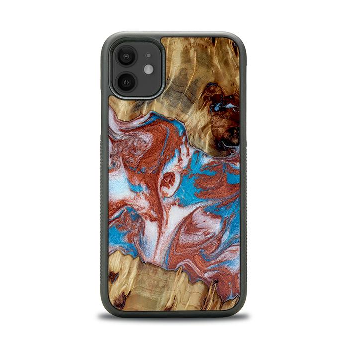 iPhone 11 Handyhülle aus Harz und Holz - Synergy#D103