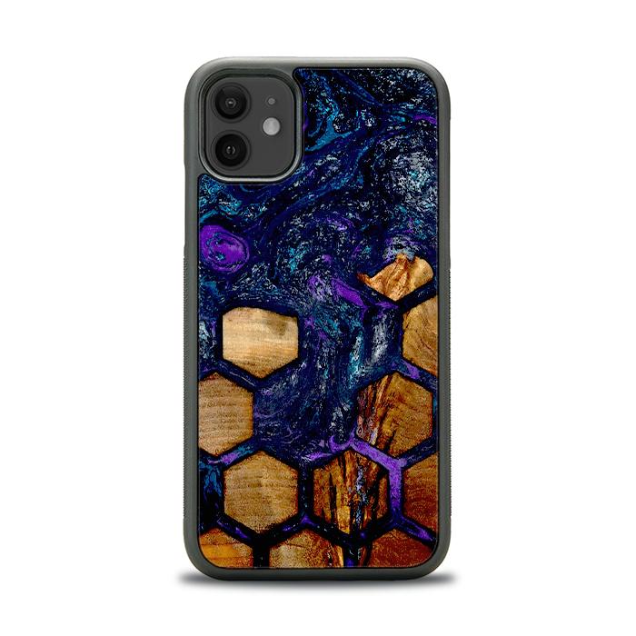 iPhone 11 Handyhülle aus Harz und Holz - Synergy#D105
